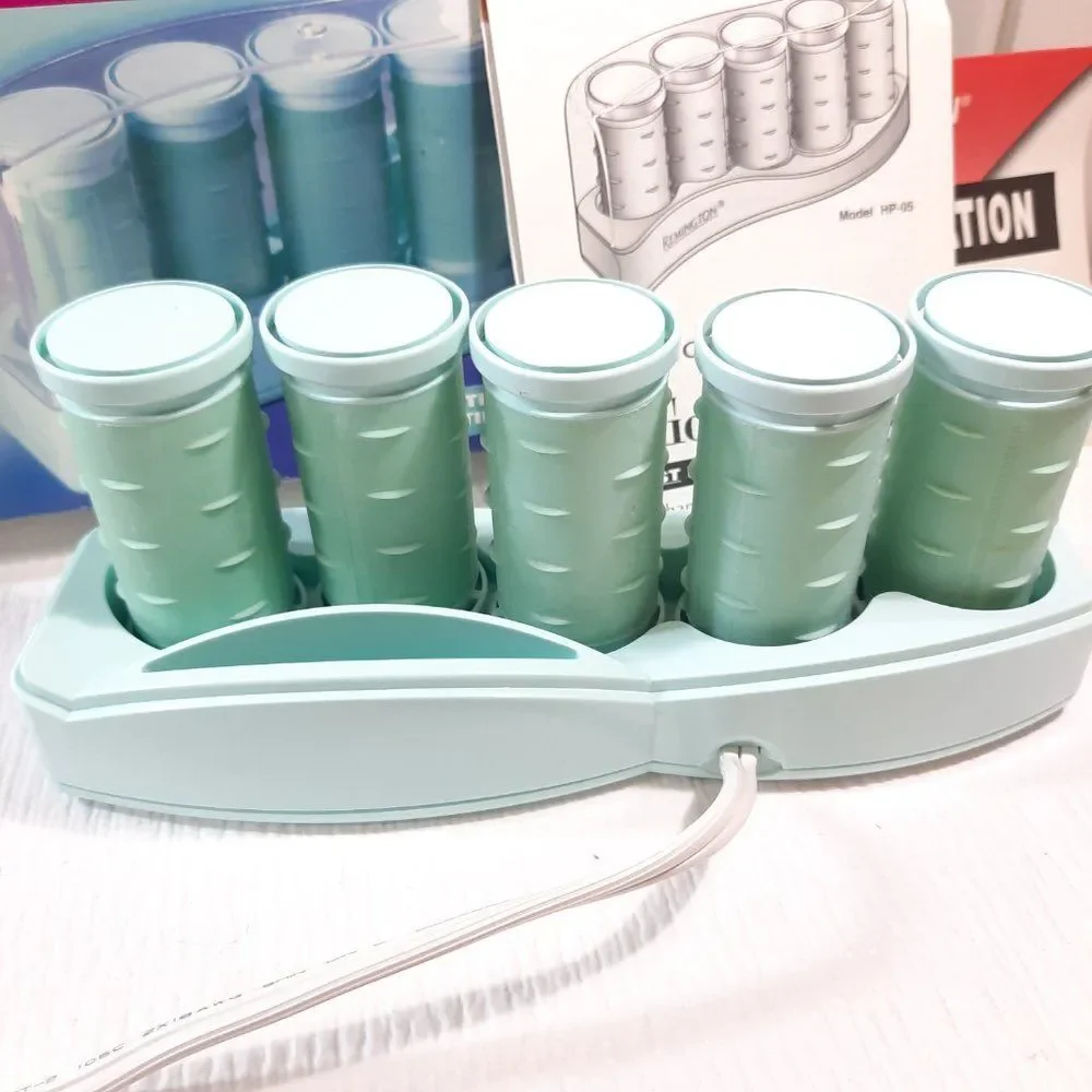 Vintage Remington Quick Curl Setter 5 Fast Heat Jumbo hot Rollers Hp-05 WORKS‎